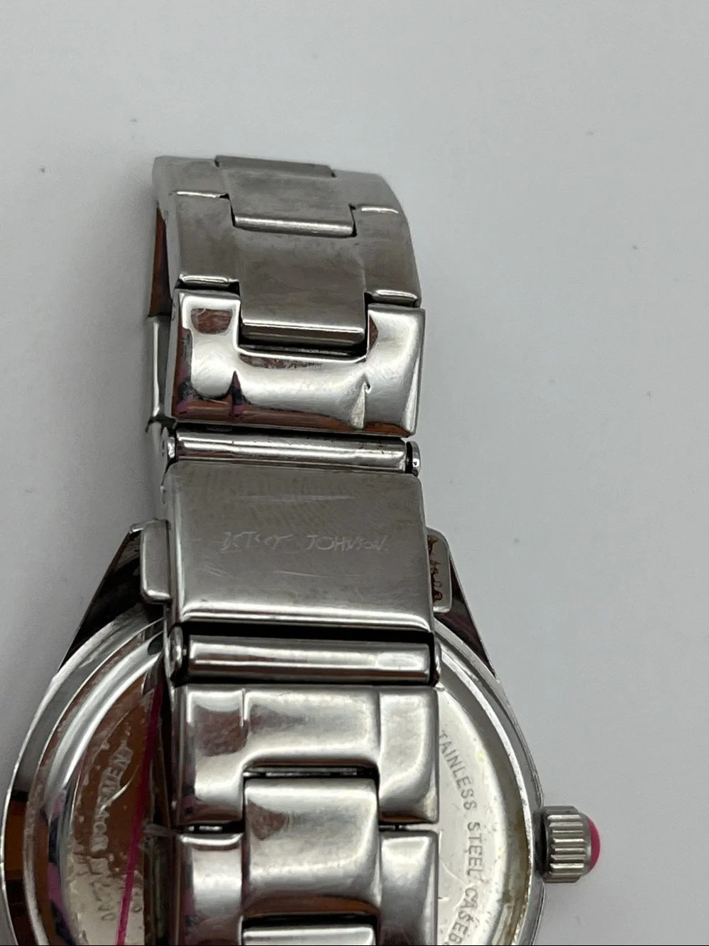 Betsey Johnson polished silver